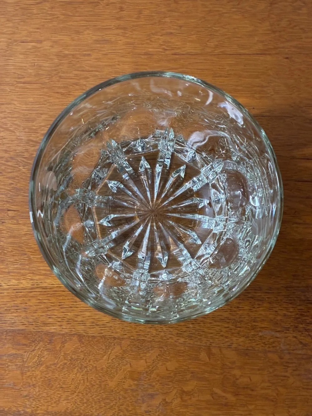Princess House Heritage Crystal Ice Bucket Etched Floral Vintage Barware